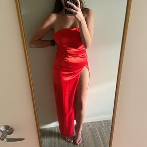 genesis strapless diamante maxi dress